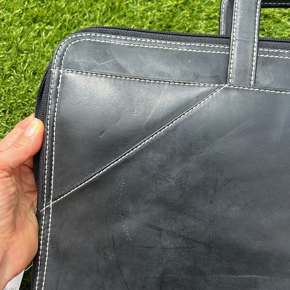 NWT Wilsons Executive Portfolio Black Leather - Picture 4 of 14